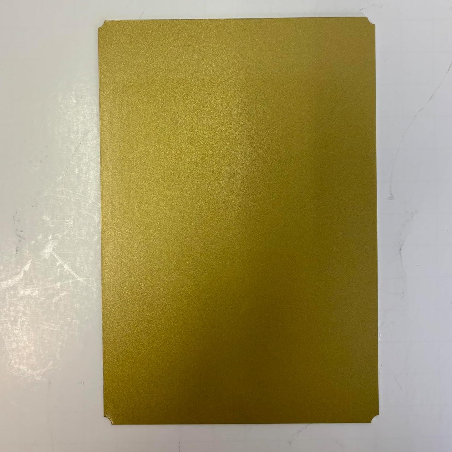 Blank Metal Plates for Laser Engraving - 4 Pack | Aluminum Sheets 0.020" Thick | CO2, Diode, Fiber Laser Compatible | Multiple Sizes & Colors (Gold (engraves black), 1x2 inch)