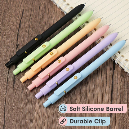 Ddaowanx Colored Gel Pens, 0.5mm Fine Point Retractable,Colorful Pens for Journaling,School Supplies, Gifts for Nurse and Teens, Stockings Stuffers for Women(6Pcs-Aesthetic Colors)