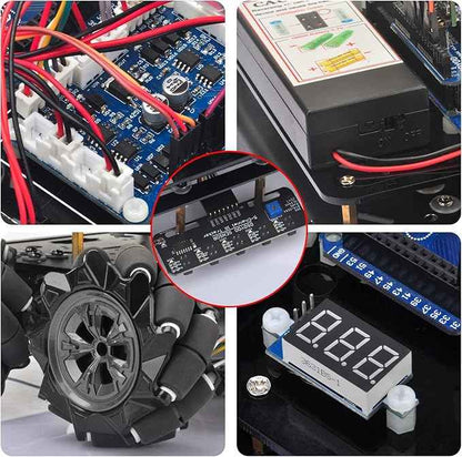 OSOYOO Omni-directinal Mecanum Wheels Robotic Car Kit for Arduino Mega2560 Metal Chassis DC Motor DIY STEM Remote Controlled Educational Mechanical DIY Coding for Teens Adult