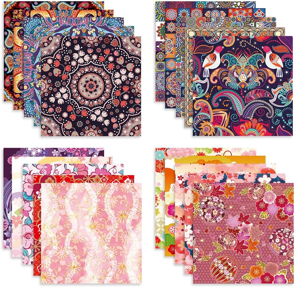 Origami Paper Kit 100 Sheets 70GSM 6 Inch Square Double Sided Color 100 Vivid Solid Colors for Hand Crafts Origami Paper Arts Creativity. Bohemian Blossom - Crafty Corner