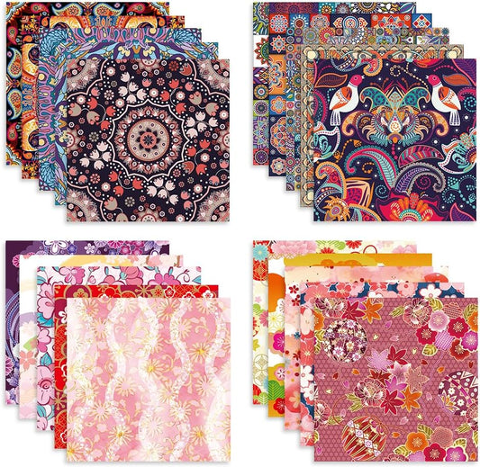 Origami Paper Kit 100 Sheets 70GSM 6 Inch Square Double Sided Color 100 Vivid Solid Colors for Hand Crafts Origami Paper Arts Creativity. Bohemian Blossom - Crafty Corner