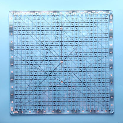 Quilting Ruler, 12.5 x 12.5 Inches, Slotted Design for Precise Fabric Cutting