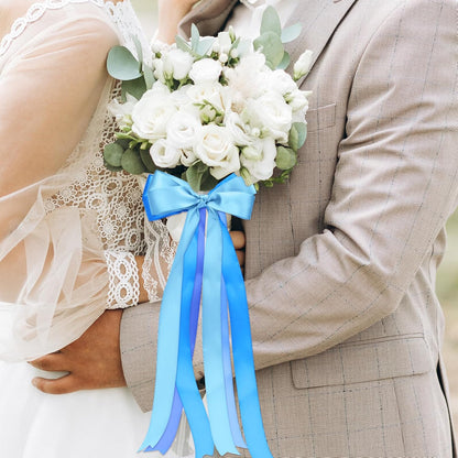1-1/2 Inch Blue Satin Ribbons for Crafts, 6 Rolls Single-Faced Blue Assorted Ribbons for Gift Wrapping Flower Bouquet Wedding Invitations Bridal Shower Hair Bows Garland Party Decor - Crafty Corner