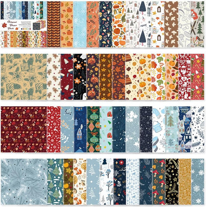 Origami Paper Kit 50 Sheets 70GSM 6 Inch Square Double Sided Color 50 Vivid Japanese Washi Chiyo Colors for Hand Crafts Origami Paper Arts Creativity.Winter - Crafty Corner