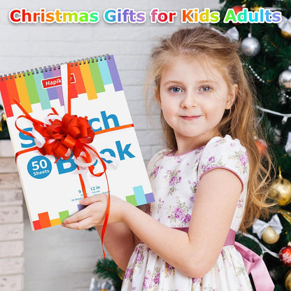 9" x 12" Sketch Book, 4-Pack 50 Sheets Spiral Bound Art Sketchbook, Acid Free Artist Drawing Paper Pad for Kids Adults, Party Art Supplies, Ideal Gifts for 8 9 10 11 12 13 14 Year Old Girl - Crafty Corner