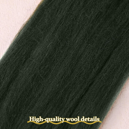 QMNNMA 14.1oz Wool Roving Yarn, Fiber Roving Wool Top, Felting Supplies, Chunky Yarn, Handmade Carded Core Wool for Wet Felting DIY Hand Spinning