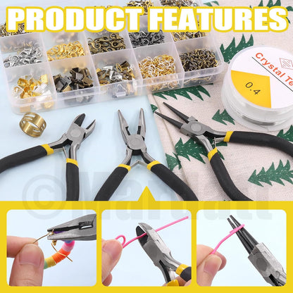 Mardatt 1587Pcs Jewelry Making Supplies Kit Includes Jewelry Pliers, Jewelry Wires, Jewelry Making Silver Charms, Chains, Jump Ring Opener and Tweezers Jewelry Accessories for Jewelry Repair - Crafty Corner