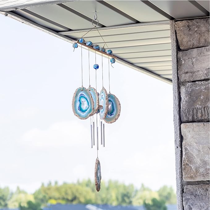 Hapinest Make Your Own Clay Geode Wind Chime Craft Kit for Kids Girls Teens, DIY Wind Chime Kit Crafting Projects for Home & Garden, Art Craft Supplies Clay Kit for Kids Ages 8 9 10 11 12 Years & Up