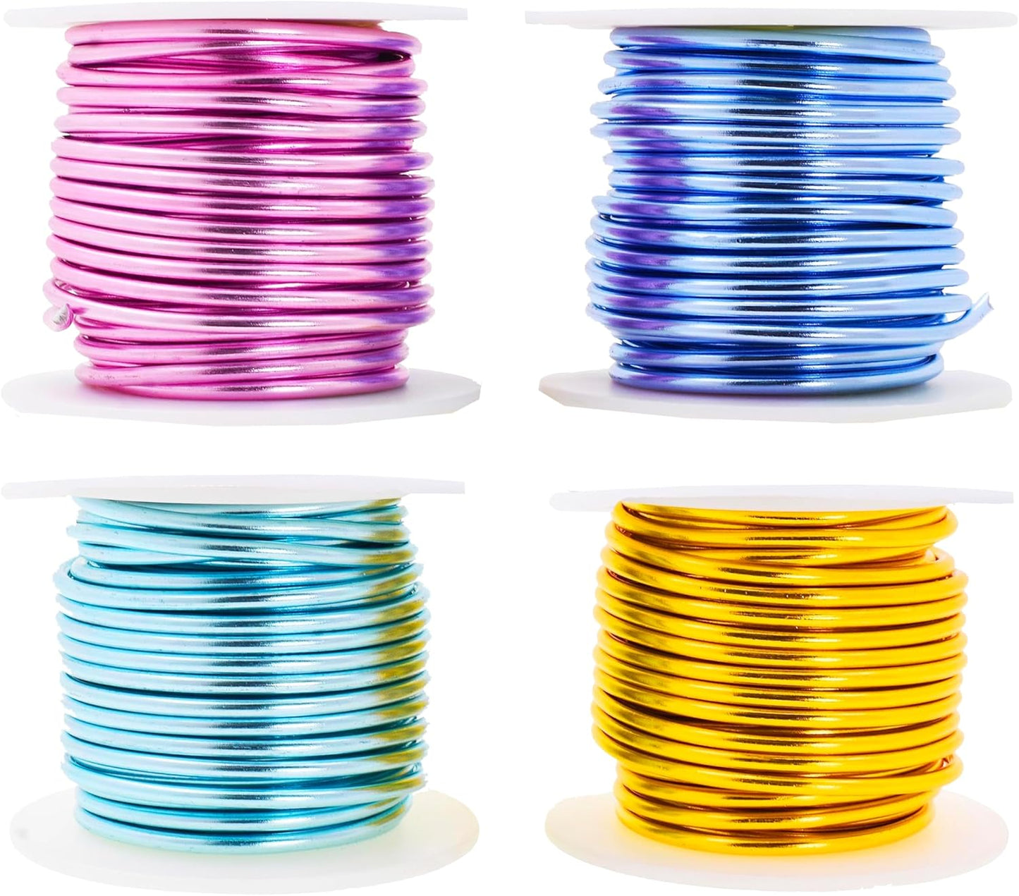 Mandala Crafts 2.5mm 10 Gauge Pastel Color Anodized Aluminum Wire for Sculpting, Armature, Jewelry Making, Gem Metal Wrap, Garden, Colored and Soft, 4 Rolls - Crafty Corner