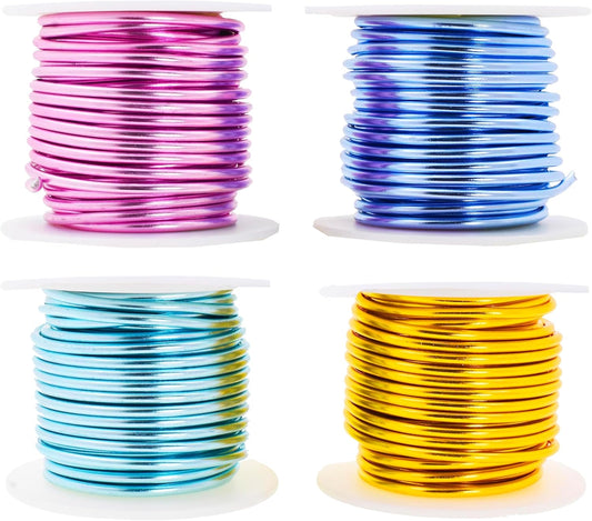 Mandala Crafts 2.5mm 10 Gauge Pastel Color Anodized Aluminum Wire for Sculpting, Armature, Jewelry Making, Gem Metal Wrap, Garden, Colored and Soft, 4 Rolls - Crafty Corner