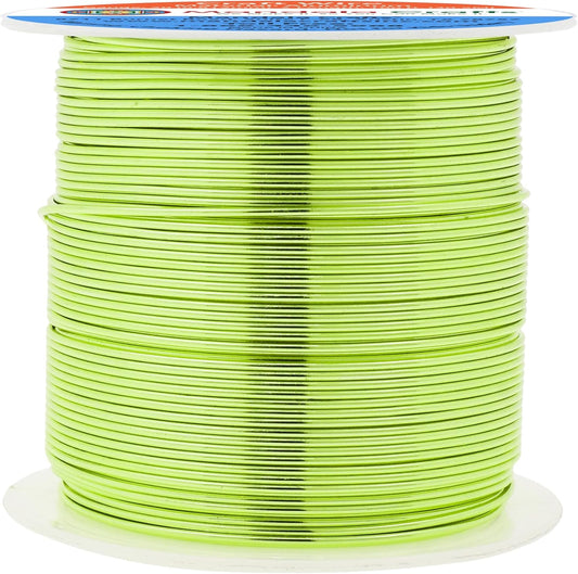 Mandala Crafts 20 Gauge Anodized Aluminum Craft Wire for Jewelry Making - 100 FT Colored Flexible Light Green Wire - Bendable for Bonsai Armature Crafting Sculpting - Crafty Corner