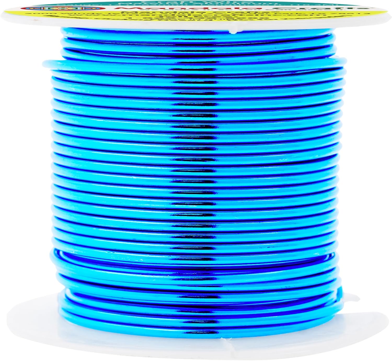 Mandala Crafts 14 Gauge Anodized Aluminum Craft Wire for Jewelry Making - 60 FT Colored Flexible Bondi Blue Wire - Bendable for Bonsai Armature Crafting Sculpting - Crafty Corner