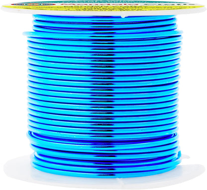 Mandala Crafts 14 Gauge Anodized Aluminum Craft Wire for Jewelry Making - 60 FT Colored Flexible Bondi Blue Wire - Bendable for Bonsai Armature Crafting Sculpting - Crafty Corner