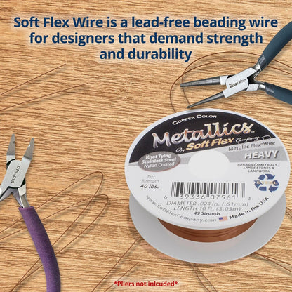 Soft Flex 49 Strand Beading Wire - Heavy 0.24 Diameter - 10 Feet Nylon Design Wire - Crafty Corner