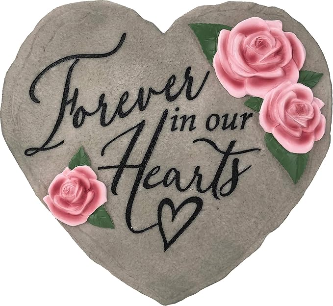 Spoontiques 13221 Forever in Our Hearts Stepping Stone, Pink