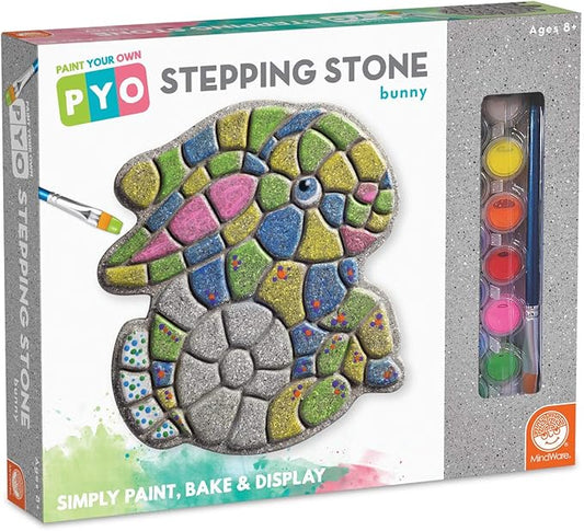 MindWare Paint Your Own Stepping Stone: Bunny - Easter Gift for 8 Year Olds & Up
