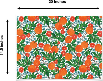 Colors of Rainbow - Orange Grove - 12 Sheets, 20 inch X 29 inch - Italian Print Tissue Paper for Decoupage Gift Basket Gift Bag Party Crafts (Orange Grove)