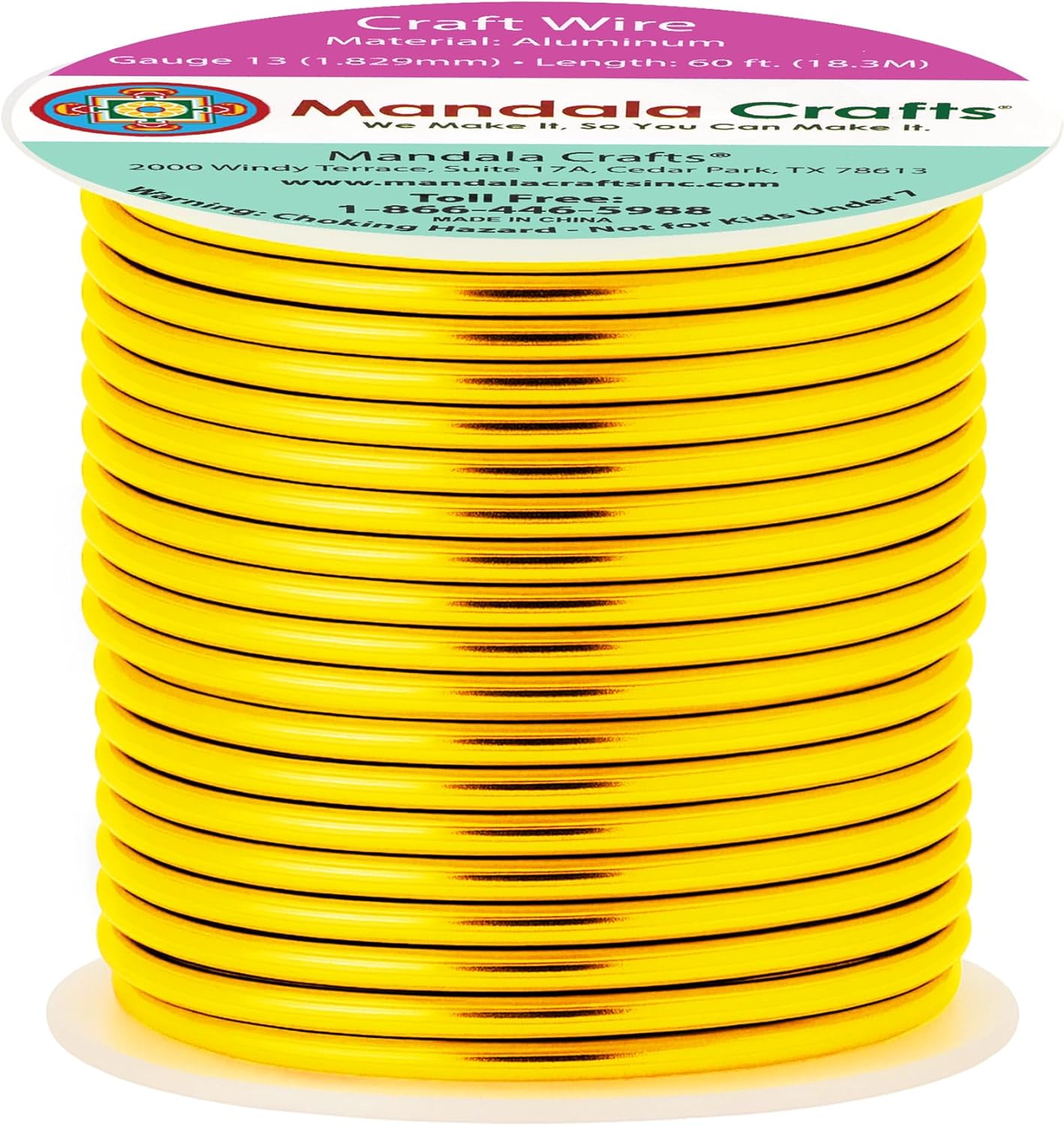 Mandala Crafts 13 Gauge Anodized Aluminum Craft Wire for Jewelry Making - 240 FT Colored Flexible Pastel Wire - Bendable for Bonsai Armature Crafting Sculpting - Crafty Corner