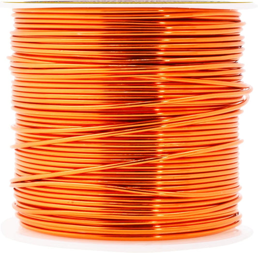 Mandala Crafts 18 Gauge Anodized Aluminum Craft Wire for Jewelry Making - 100 FT Colored Flexible Orange Wire - Bendable for Bonsai Armature Crafting Sculpting - Crafty Corner