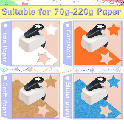 Star Hole Punch, Star Paper Punch, Stars Punches for Paper Crafts, StarPuncher for Crafts, 1 inch Stars Shaped Hole Punches, Crafts Puncher for Scrapbooking DIY Papers Projects - Crafty Corner