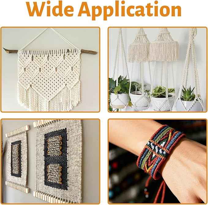 108 Pcs Macrame Board and Pins Kit, 12×16 Inch Wood Macrame Board and Metal Adjustable Holder for Braiding, Knotting and Bracelet Creating