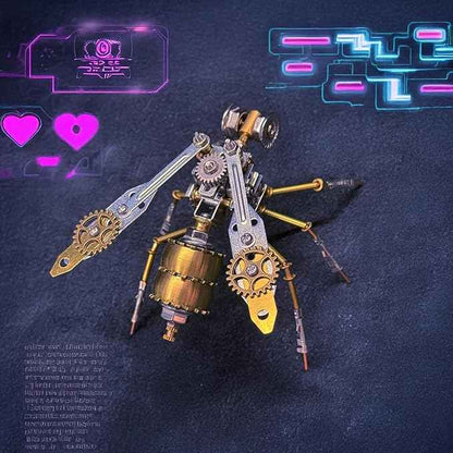 Mechanical Wasp Model Steampunk Insect Sculpture,3D Metal Model Kits, DIY Projects Hobby Kit Metal Building,Arts and Crafts Sets,Gifts for Birthday (Mechanical Wasp A)