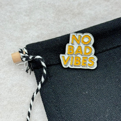 No Bad Vibes Brooch Pins Cartoon Enamel Pin Cute Metal Badges Learning for Girl Clothing Backpacks Bags Jewelry
