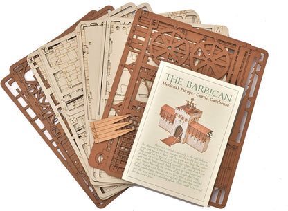 Barbican S Castle Gatehouse - 3D Wooden Puzzle - DIY 28mm Scale Model Building Kit for Adults - Educational Toy - Creative Gift - Tabletop Miniature Terrain Kit