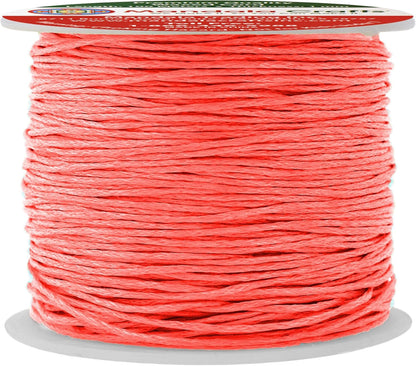 Mandala Crafts 1mm 109 Yards Coral Cotton Waxed Cord for Jewelry Making Bracelet Cord Waxed String - Beading String Thread Jewelry Cords for Necklaces String