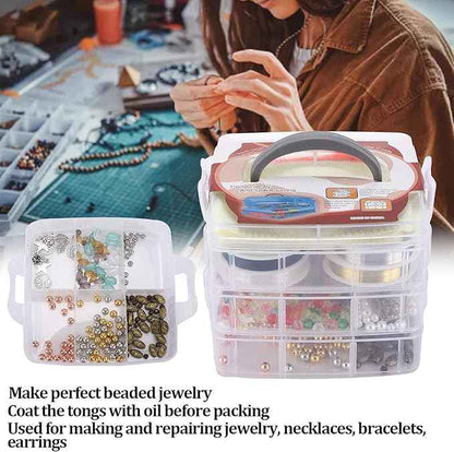 ChiweiJ 1170Pcs Jewelry Making Kit, Stainless Steel Beads and Wire DIY Bracelet Earring Accessories, Complete Jewelry Repairing Set with Storage Box, Multi Color Beads for Women Girls Craf