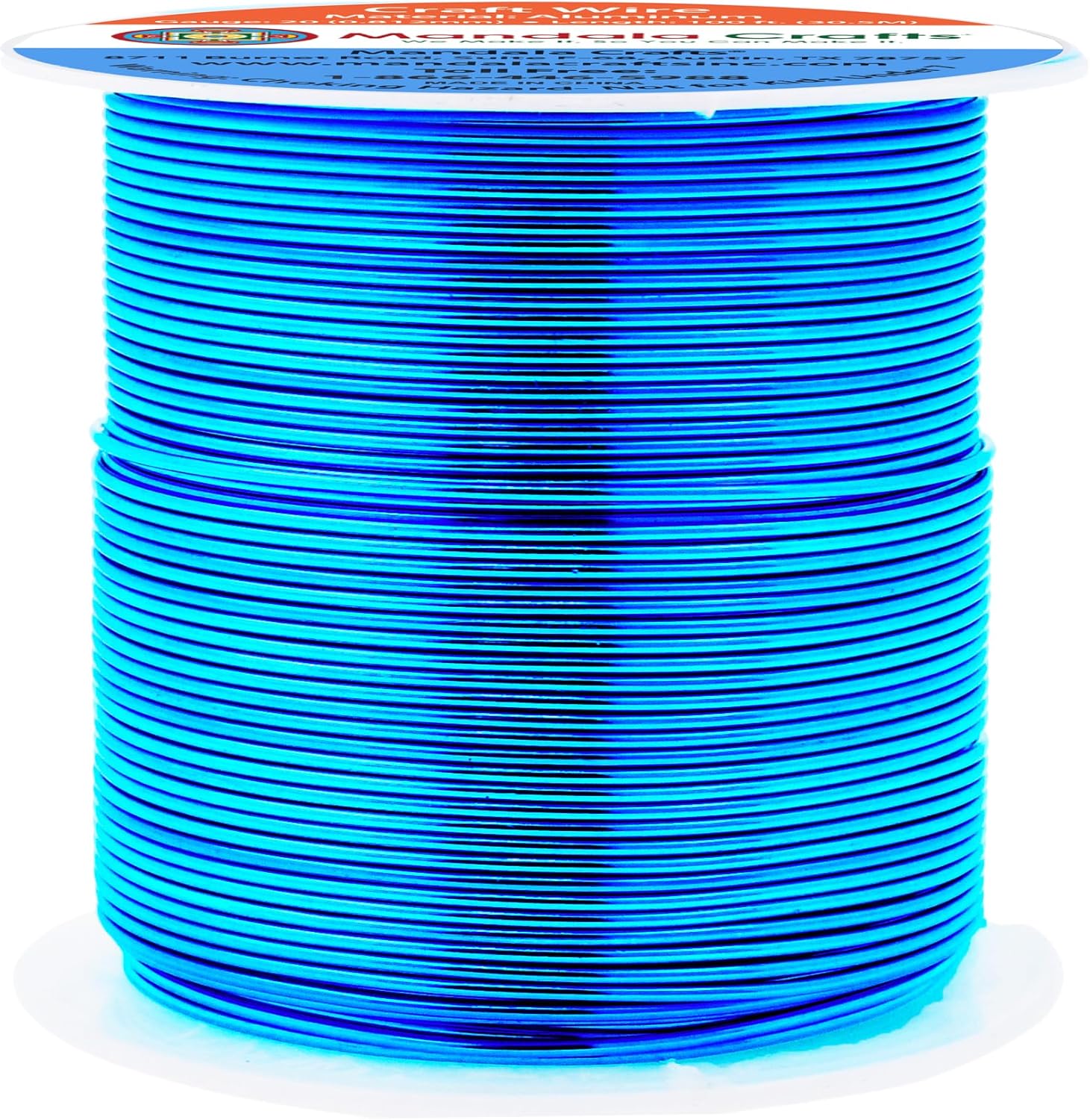 Mandala Crafts 20 Gauge Anodized Aluminum Craft Wire for Jewelry Making - 100 FT Colored Flexible Bondi Blue Wire - Bendable for Bonsai Armature Crafting Sculpting - Crafty Corner
