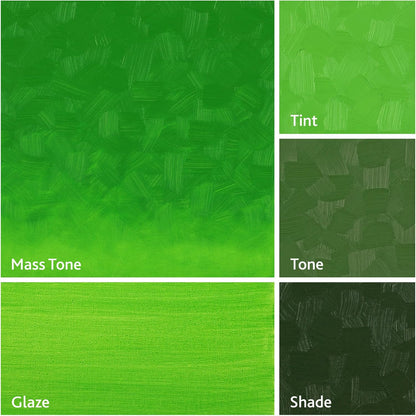 Tusc & Pine Artist Oil Paint - Permanent Green Light, 150 ml, Non-Yellowing, Rich & Creamy Consistency, Maximum Pigment Load, Small Batch Milled Oil Paints Made in the USA for Professional Artists