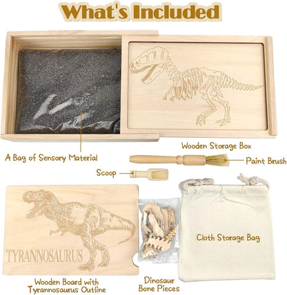 Xylolin Dinosaur Excavation Archaeology Dig Kit for Kids, Fossil Explore Sensory Bin Toys, Dino Skeletons Bones Puzzle Game, Archaeology Science STEM Toys for Boys and Girls (Tyrannosaurus)