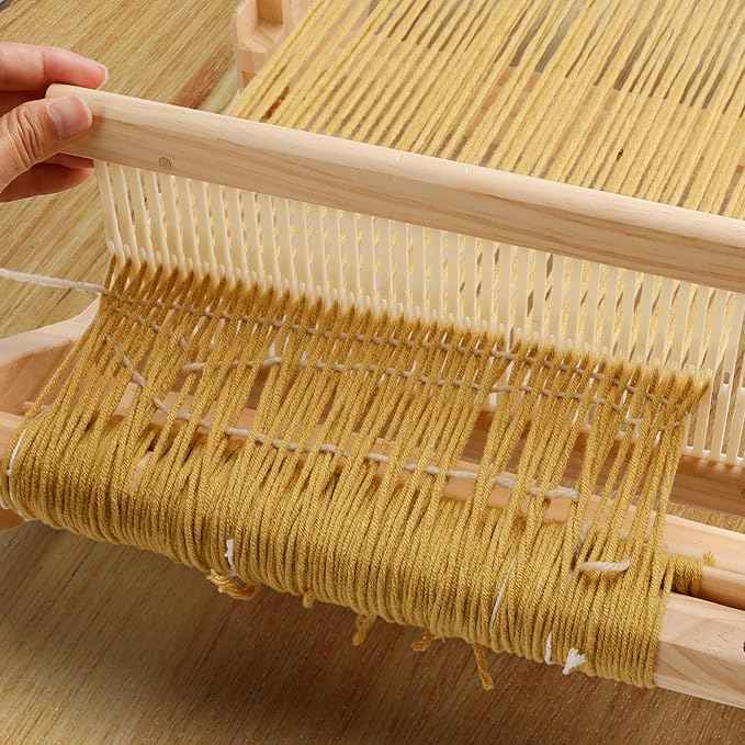 WILLOWDALE 3pcs Weaving Heddle Shed Stick for Weaving Loom Kit, 16 Inches Heddle with 60/80/100 Sticks, Weaving Tool Frame Loom Accessories Arts & Crafts Supplies