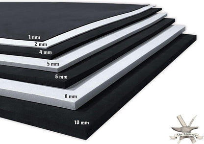 Shape Retention EVA Cosplay Foam 4mm (1mm-10mm) 14x39 inch Black or White High Density EVA Foam Sheets. Premium 85 kg/m3 Heat Shape Material for DIY Convention or Halloween Costumes by The Foamory - Crafty Corner