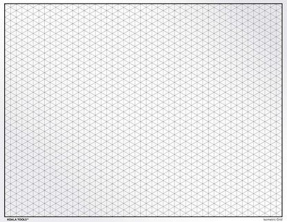 Koala Tools | Geometric Grid Transparency Sheets (Variety Pack of 4) - 8.5" x 11" | Overhead Projector and Light Box Transparencies - Tracing Film for Sketching & Drawing