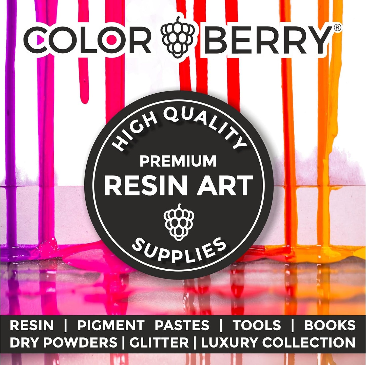 Colorberry Luxury Collection - Small Stone Chips & Glitter to Perfect Your Resin & Jesin Art & Artwork (Silver)