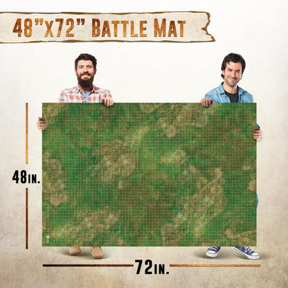 Battle Game Mat for DND - [48" x 72"] Wargaming Tabletop Map - Gaming Board for Warhammer 40k, Dungeons and Dragons, Wargame RPG - Vinyl Gaming Grass Terrain