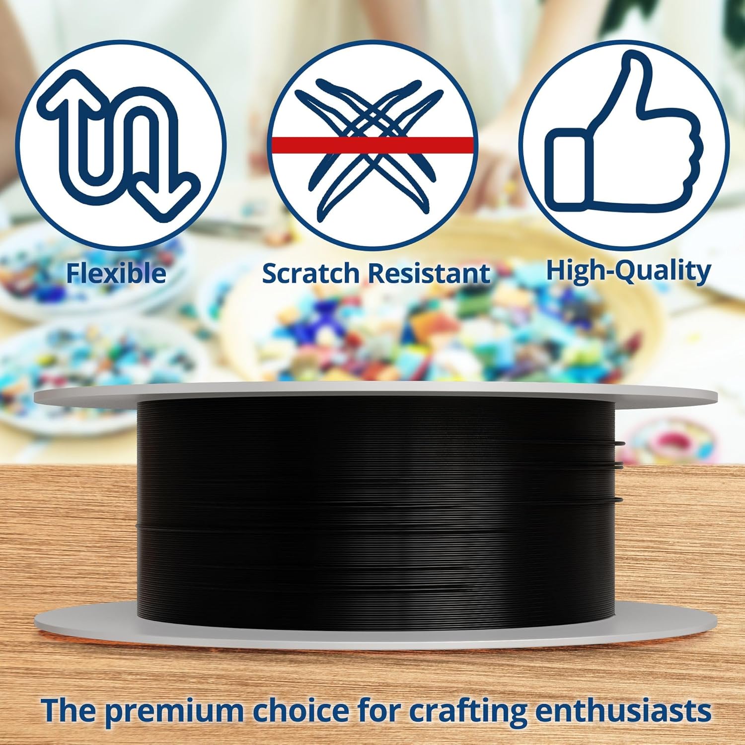 Soft Flex 49 Strand Beading Wire - Heavy 0.24 Diameter - 10 Feet Nylon Design Wire - Crafty Corner