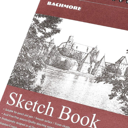 Bachmore Sketchpad 9X12 Inch (68lb/100g), 100 Sheets of TOP Spiral Bound Sketch Book for Artist Pro & Amateurs | Marker Art, Colored Pencil, Charcoal for Sketching - Crafty Corner