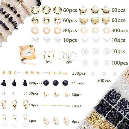 Xylise Jewelry Making Supplies Kit Natural Stone Beads for Irregular Natural Stone with for DIY Craft Bracelet Necklace Earrings for Adults (Purple)