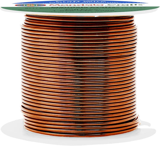 Mandala Crafts 16 Gauge Anodized Aluminum Craft Wire for Jewelry Making - 100 FT Colored Flexible Brown Wire - Bendable for Bonsai Armature Crafting Sculpting - Crafty Corner
