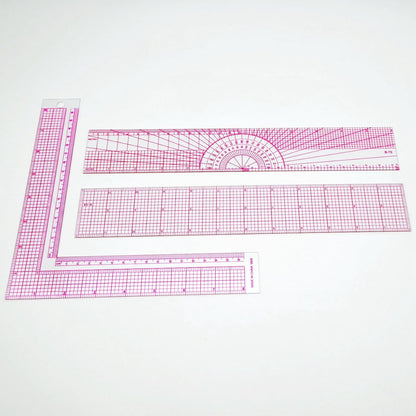 Fashion Clear Metric Sewing Ruler Set,French Curve Pattern Rulers for Beginners, Tailors, Designers, Quilting, Embroidery, Cross Stitch, Crochet, Knitting 9pcs