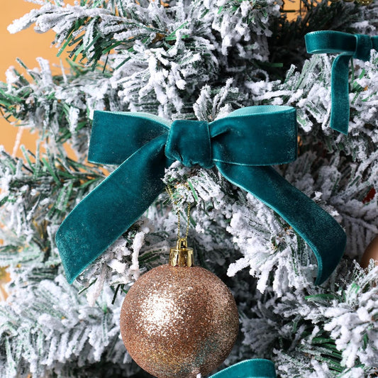 LaRibbons Thin Velvet Ribbon 1 Inch x 25 Yards, Dark Blue Velvet Ribbon for Christmas Tree, Gift Wrapping, Wreath Bow, Outdoor Decoration - Crafty Corner