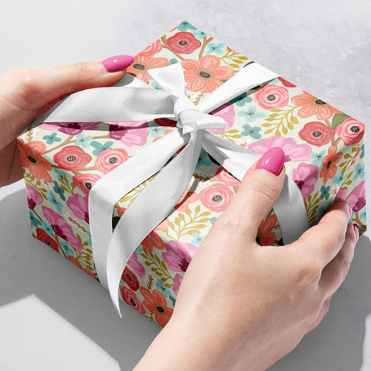 Colors of Rainbow - Gypsy Floral - 12 Sheets, 20 inch X 29 inch - Italian Print Tissue Paper for Decoupage Gift Basket Gift Bag Party Crafts (Gypsy Floral)