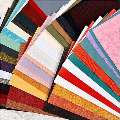 50 Sheets A5 Textured Scrapbook Paper for Crafts, Multi-Color Collage Textured Paper Pearlescent Crafting for Card making, Scrapbooking, Origami, Scrap Book