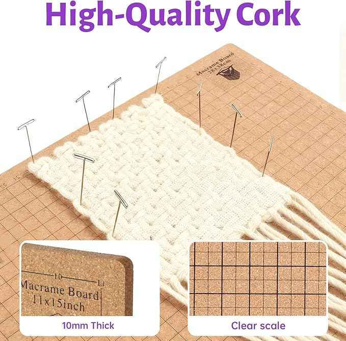 AIIQESBT 108 Pcs Macrame Board Set, 12'' × 16'' Wood Macrame Board Stand with Metal Adjustable Holder for Braiding Cording Bracelet Creating