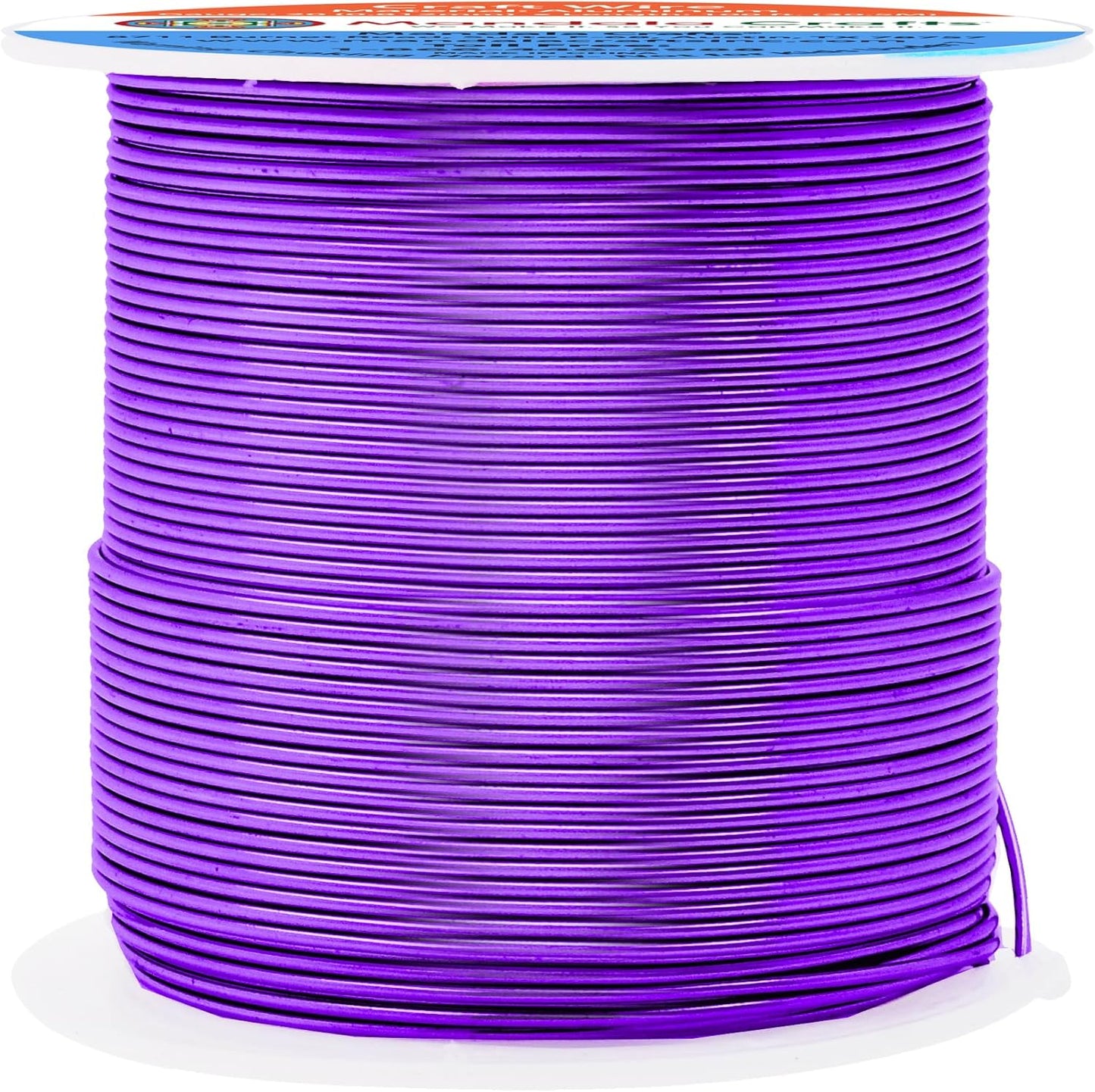Mandala Crafts 20 Gauge Anodized Aluminum Craft Wire for Jewelry Making - 100 FT Colored Flexible Purple Wire - Bendable for Bonsai Armature Crafting Sculpting - Crafty Corner
