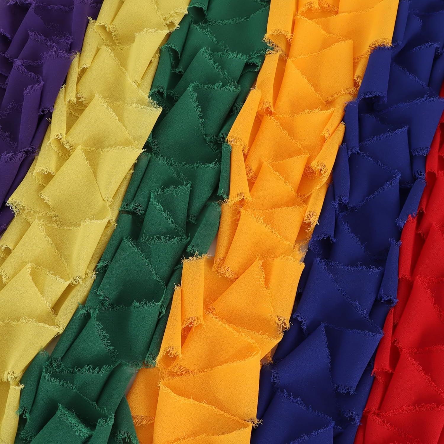TONIFUL 6 Rolls Rainbow Set Chiffon Ribbon 1 1/2 Inch 5 Yards Fabric Silk for Gift Wrapping, Wedding Party Decoration, Flower Bouquet, Bows Making, DIY Crafts - Crafty Corner