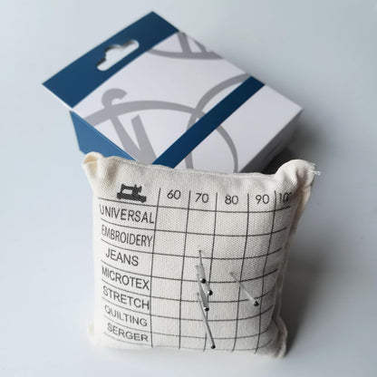 HONEYSEW Needle Sorting Pincushion – Sewing Pin Holder Pin Cushion Organizes Sewing Machine Needles for Fast, Easy Identification – Sorts 5 Sizes and 7 Types of Universal and Embroidery Needles